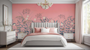 Contemporary Pink wallpaper for Bedroom