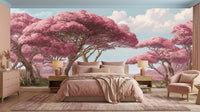 Contemporary Pink wallpaper for Bedroom
