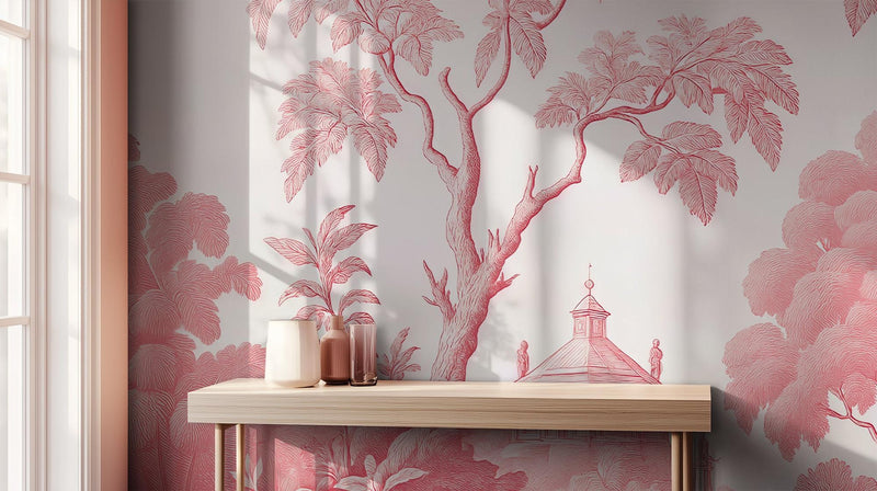 Contemporary Pink wallpaper for Bedroom