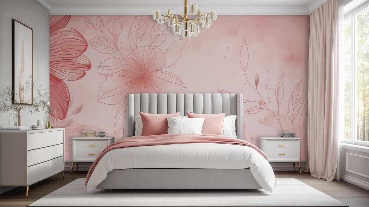 Contemporary Pink wallpaper for Bedroom