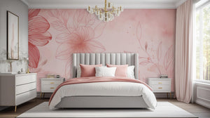 Contemporary Pink wallpaper for Bedroom