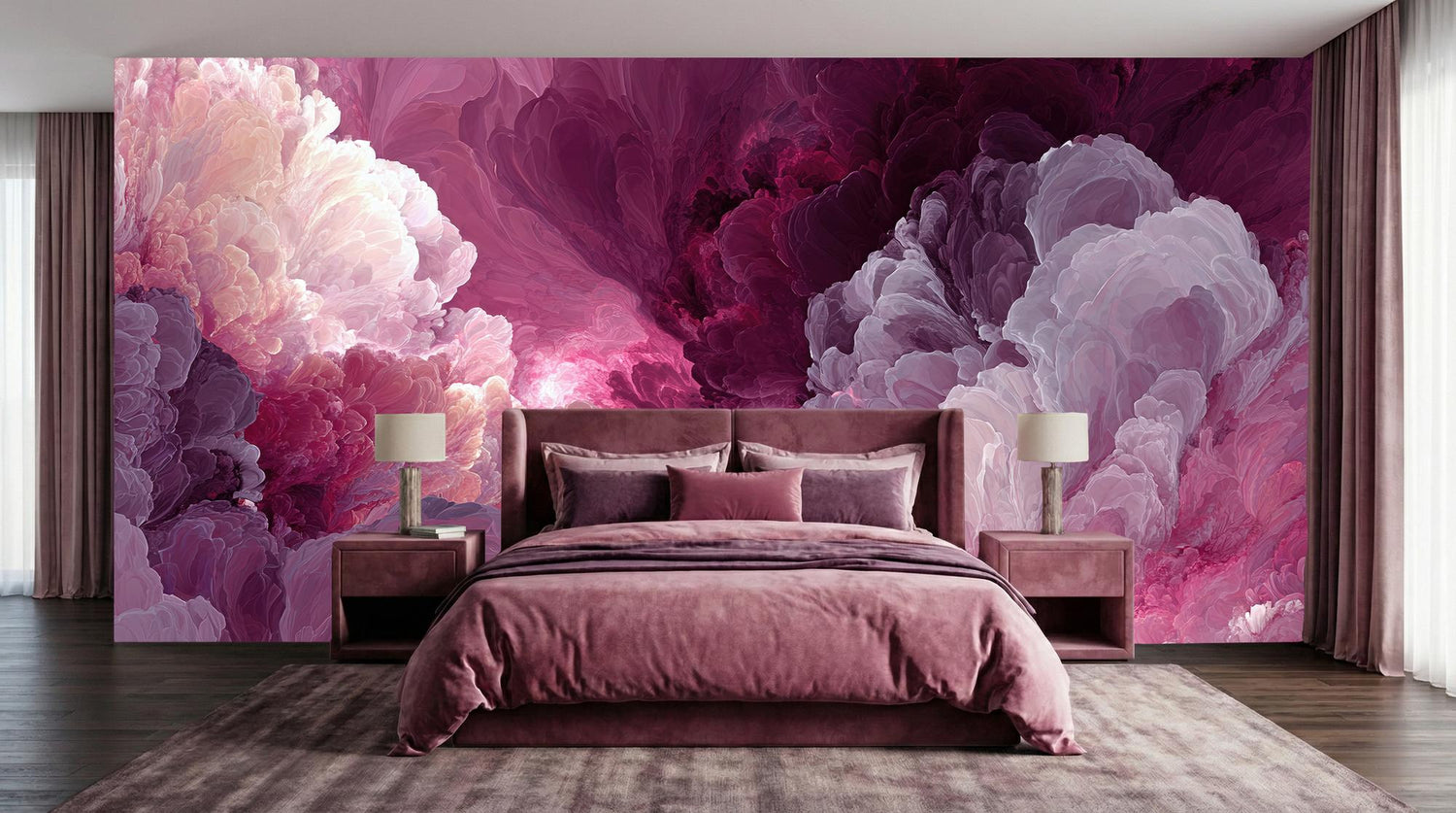 Contemporary Pink wallpaper for Bedroom