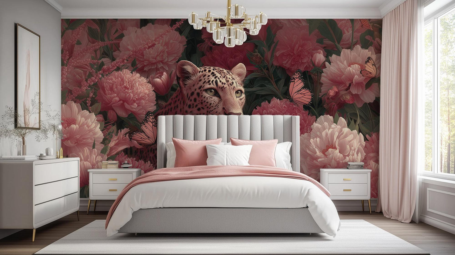 Contemporary Pink wallpaper for Bedroom