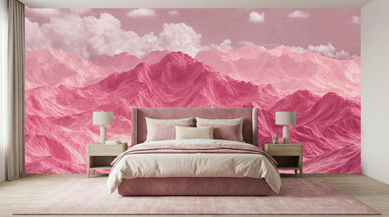 Contemporary Pink wallpaper for Bedroom
