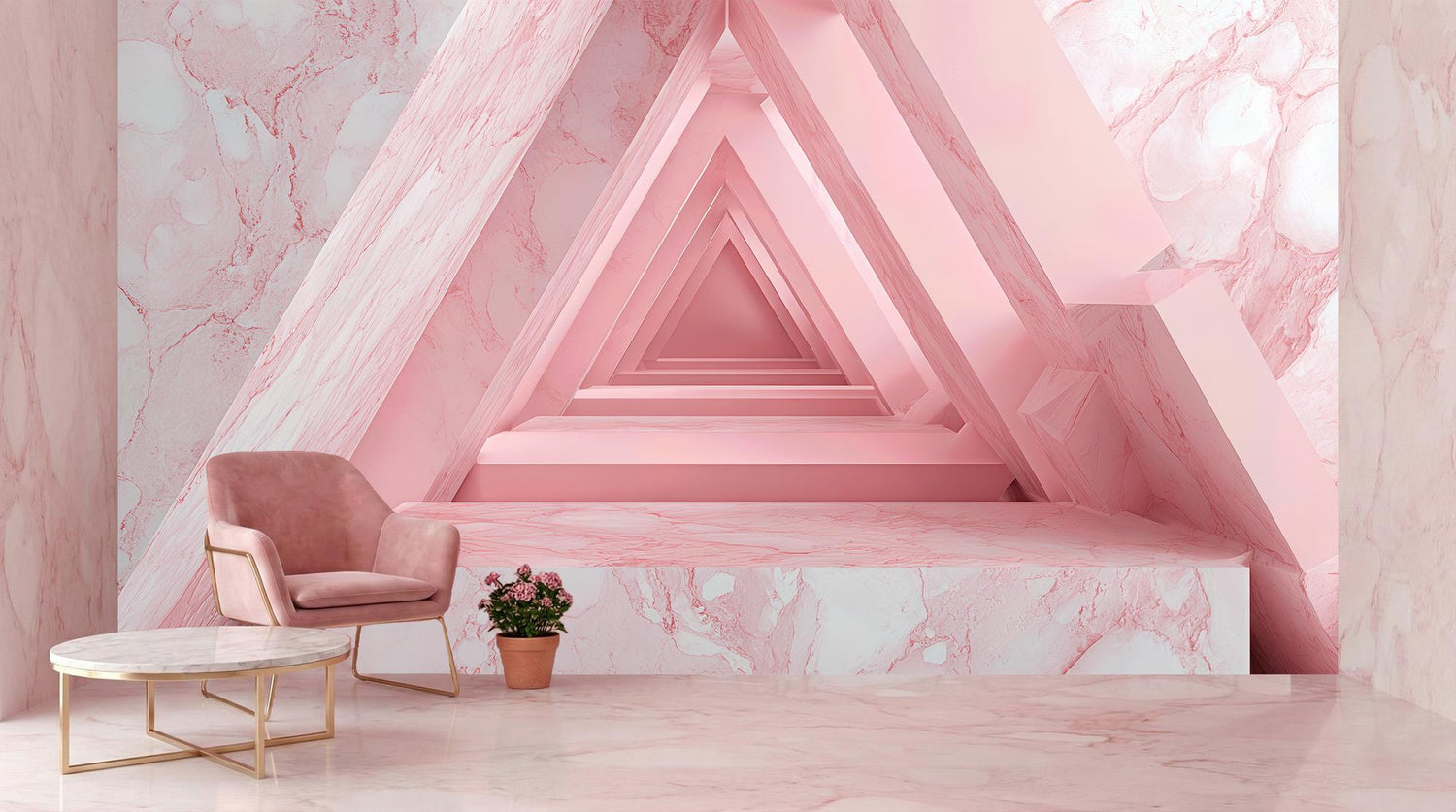 Contemporary Pink wallpaper for Bedroom