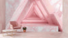 Geometric Pink Marble Illusion Wallpaper