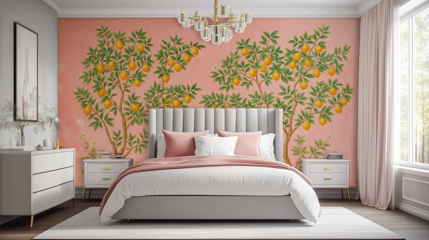 Contemporary Pink wallpaper for Bedroom