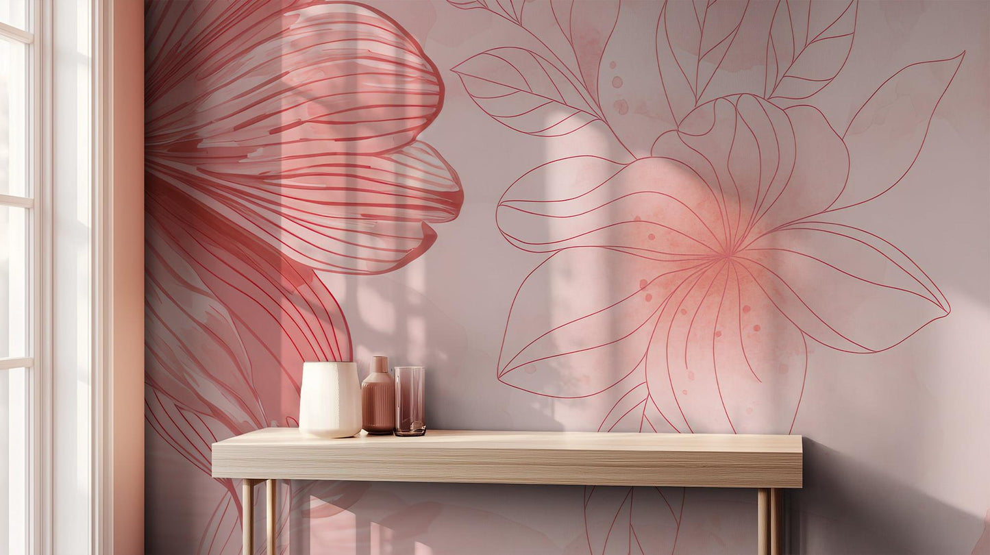 Contemporary Pink wallpaper for Bedroom