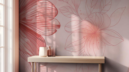 Contemporary Pink wallpaper for Bedroom
