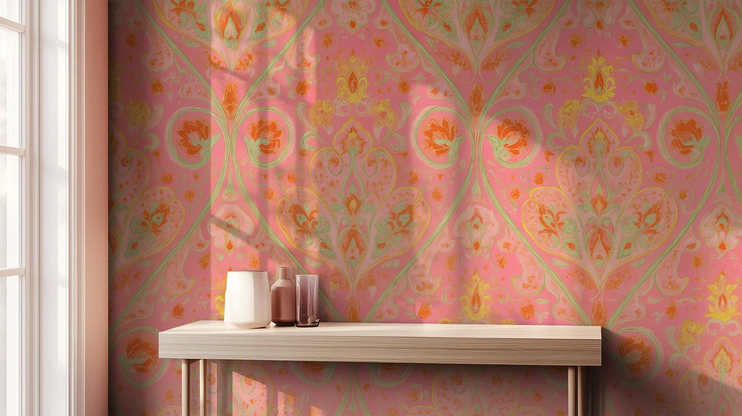 Contemporary Pink wallpaper for Bedroom