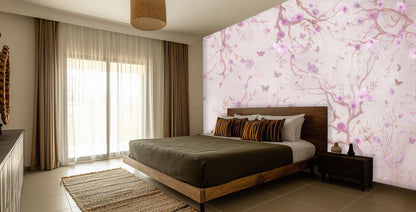 Contemporary Pink wallpaper for Bedroom