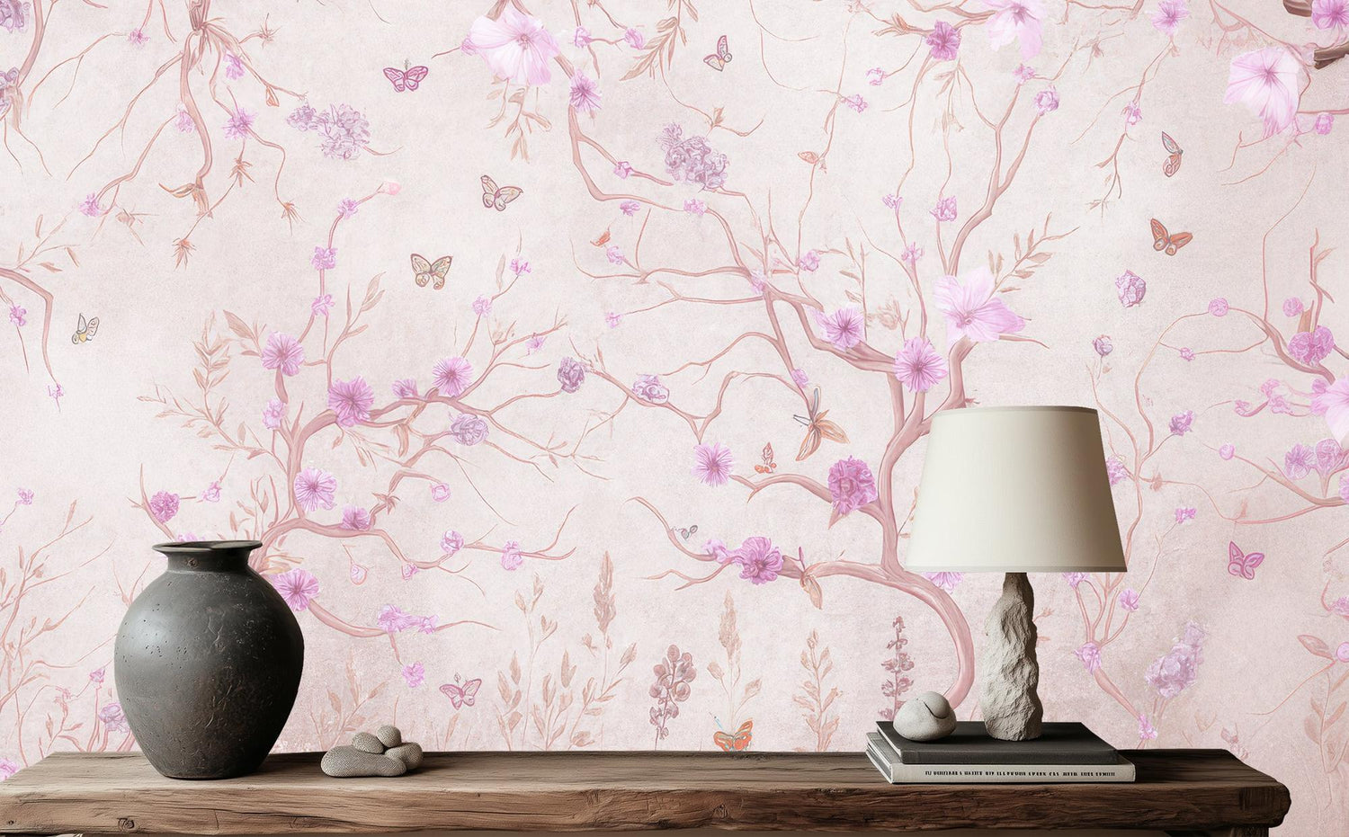Contemporary Pink wallpaper for Bedroom