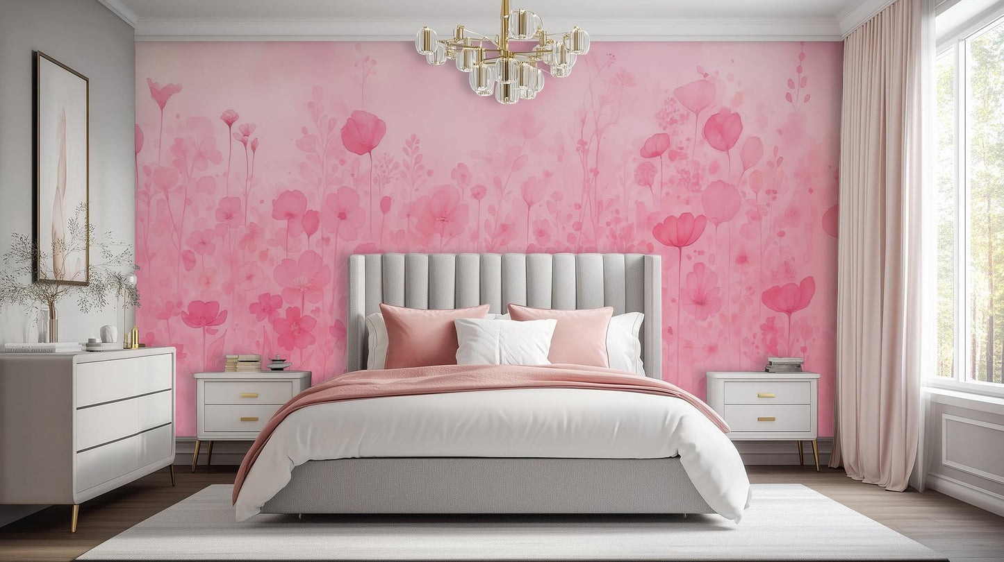 Contemporary Pink wallpaper for Bedroom