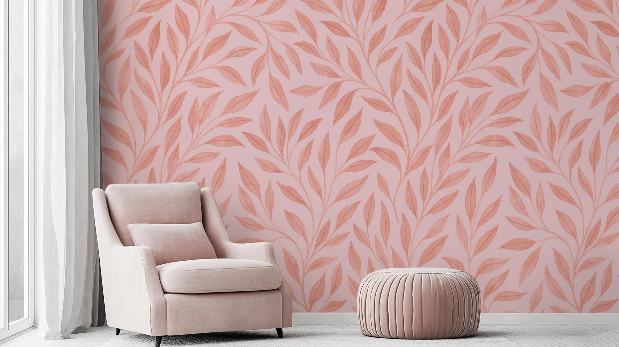Contemporary Pink wallpaper for Bedroom