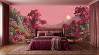Contemporary Pink wallpaper for Bedroom