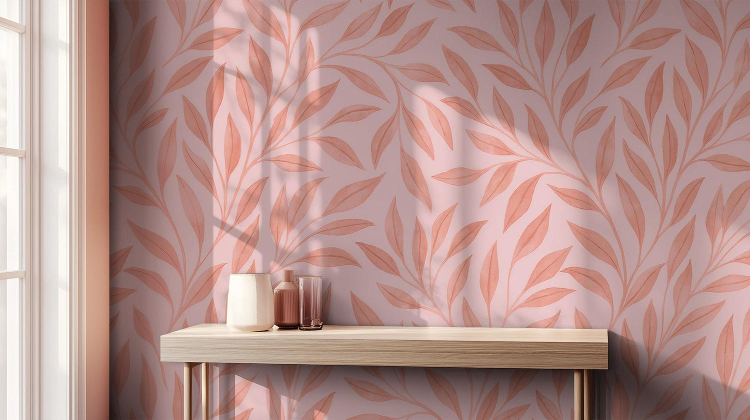 Contemporary Pink wallpaper for Bedroom