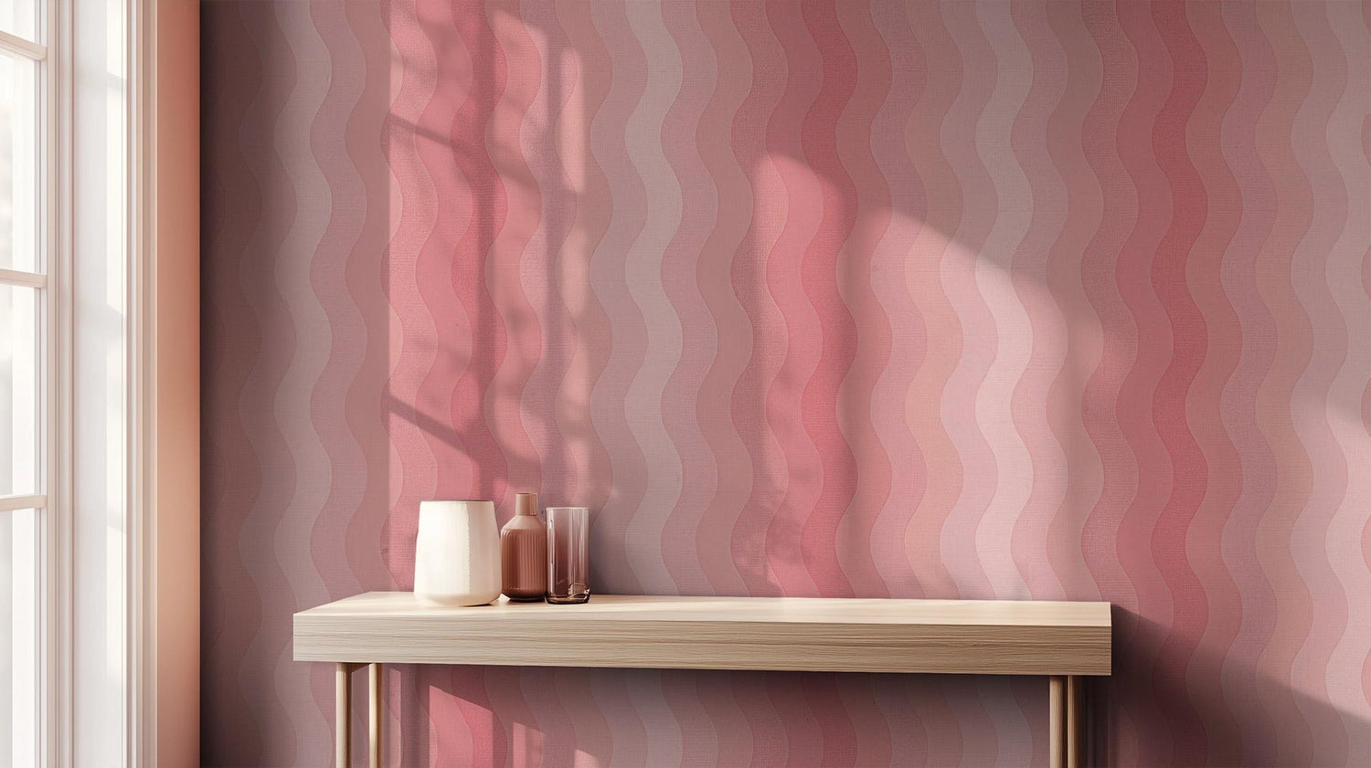 Contemporary Pink wallpaper for Bedroom