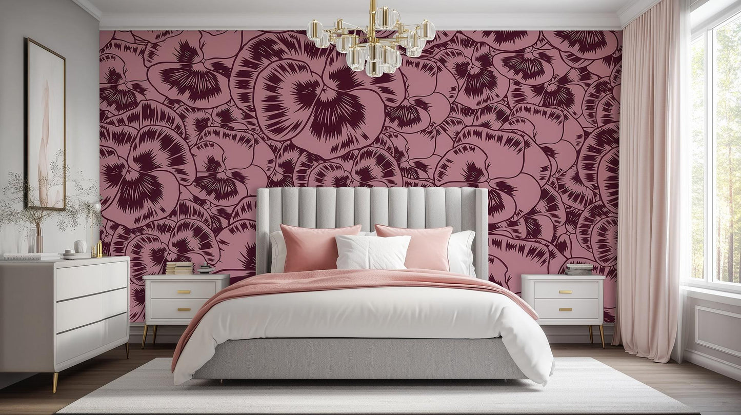 Contemporary Pink wallpaper for Bedroom