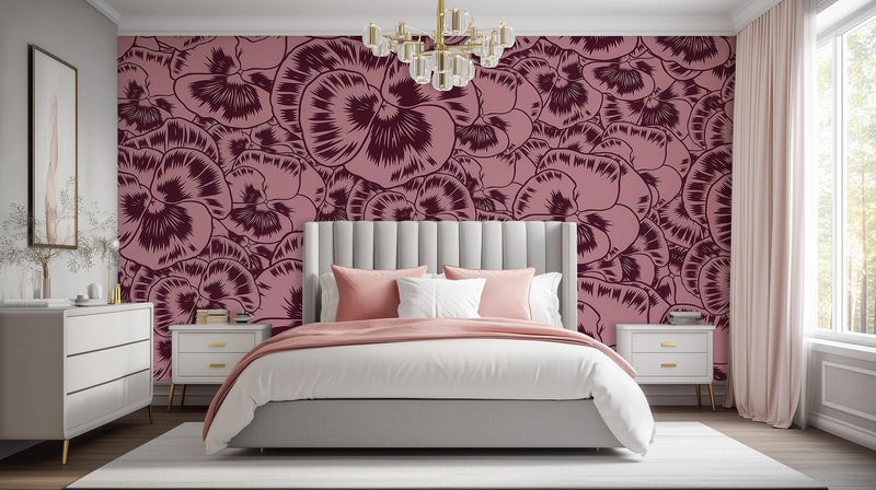 Contemporary Pink wallpaper for Bedroom
