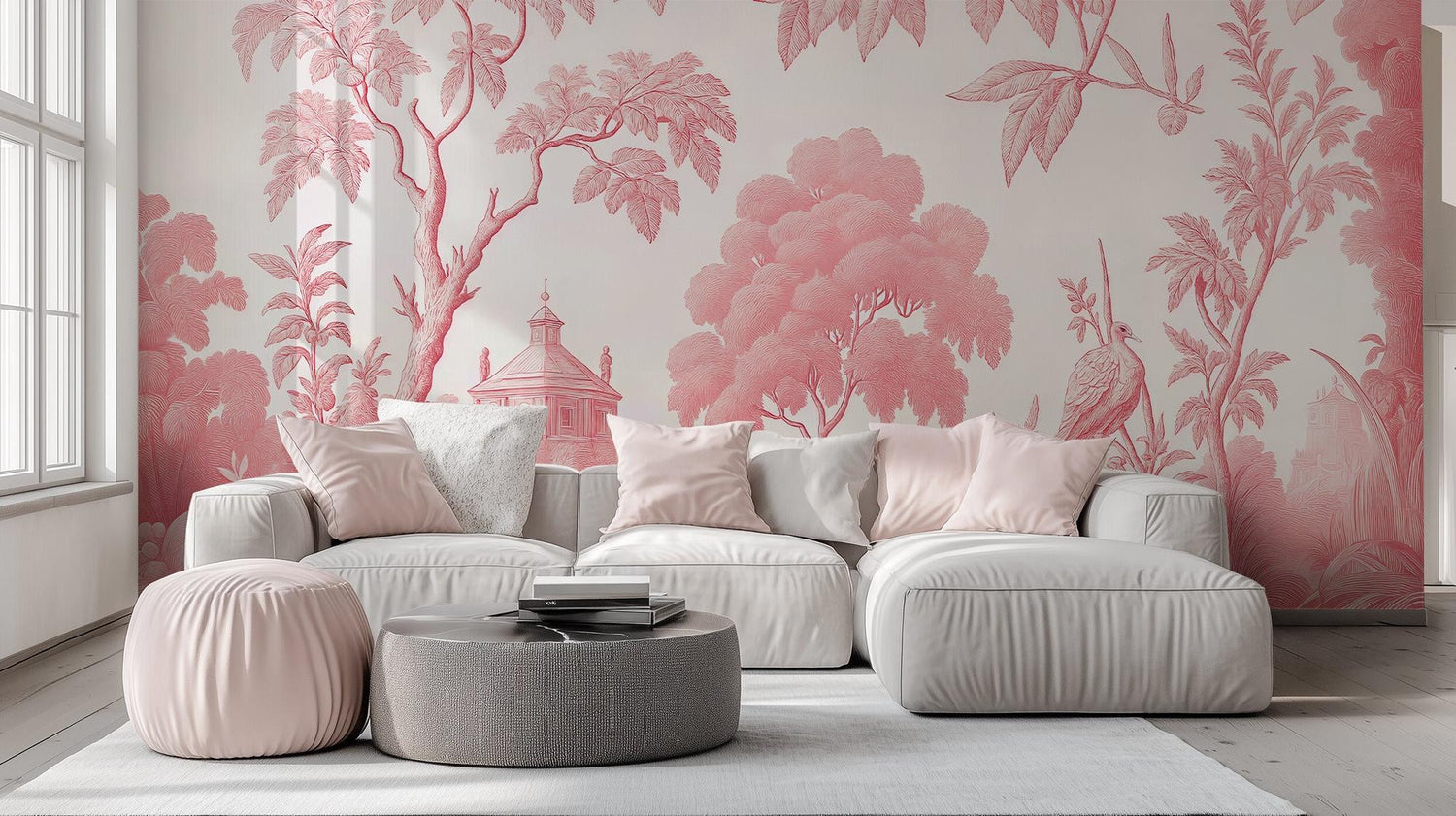 Contemporary Pink wallpaper for Bedroom