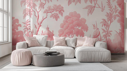 Contemporary Pink wallpaper for Bedroom