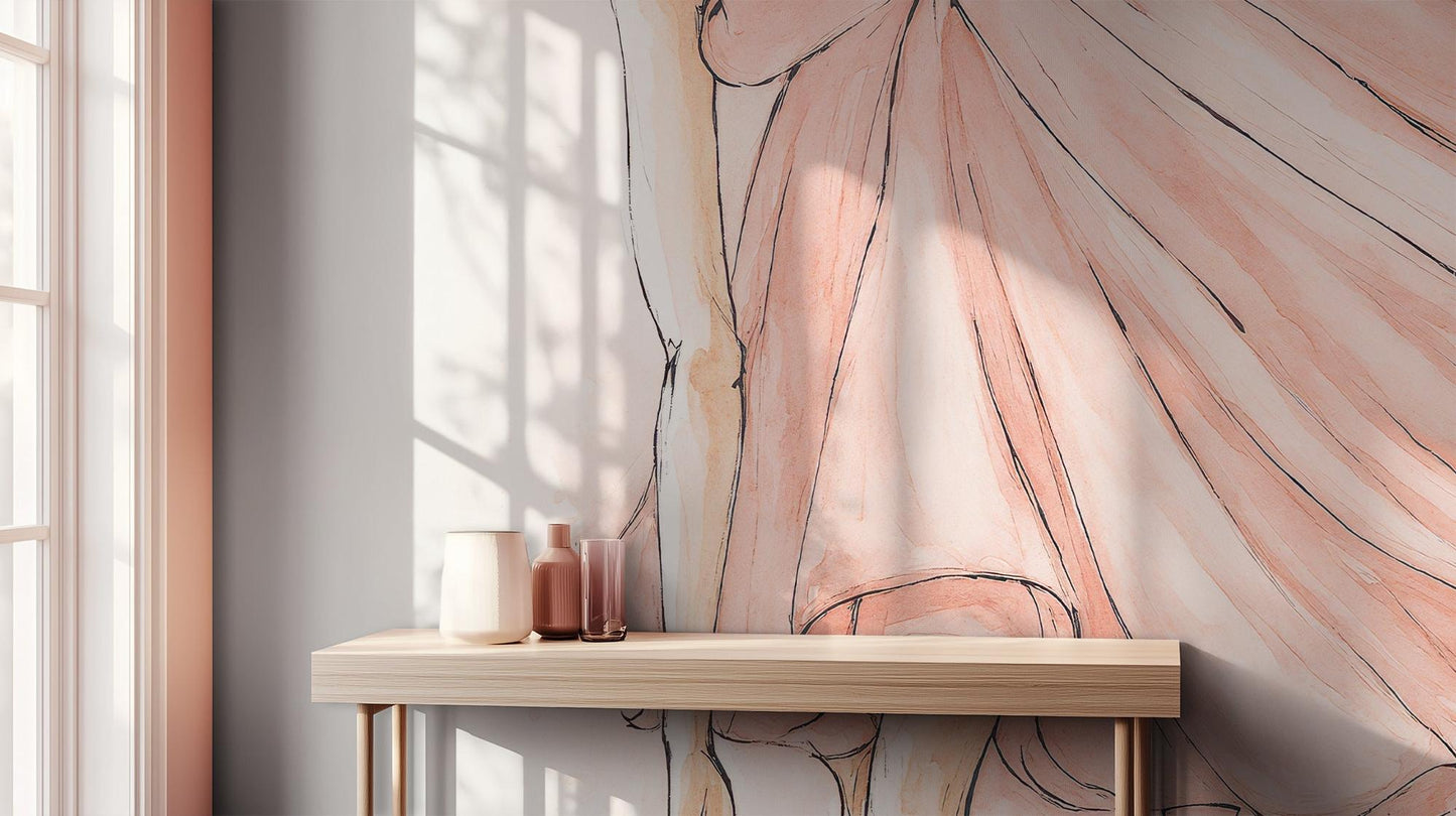 Contemporary Pink wallpaper for Bedroom