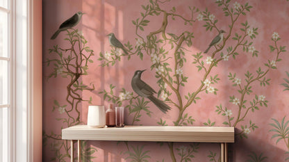 Contemporary Pink wallpaper for Bedroom