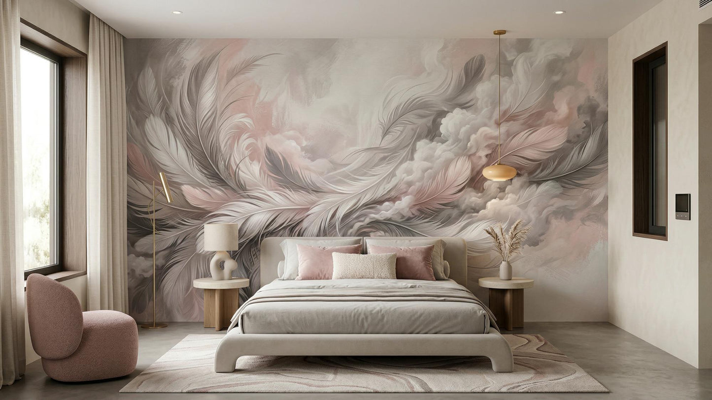Contemporary Pink wallpaper for Bedroom
