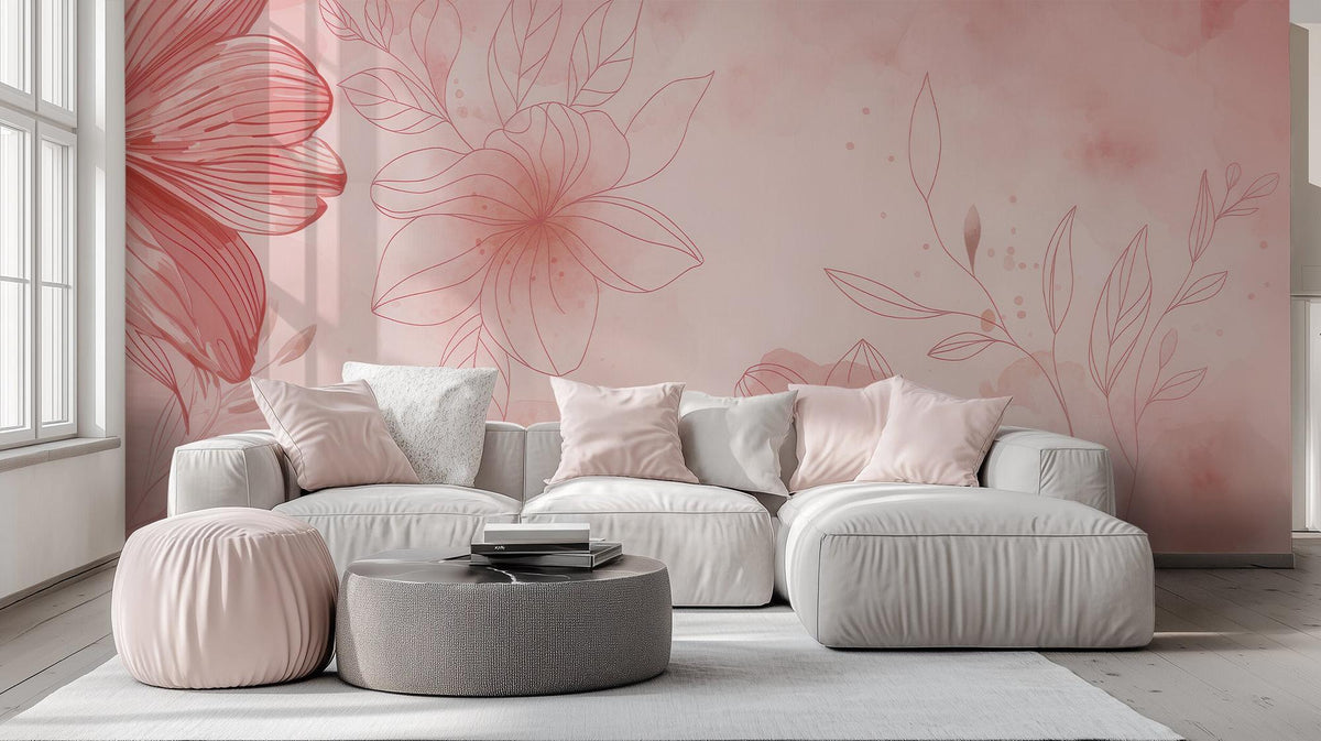 Contemporary Pink wallpaper for Bedroom