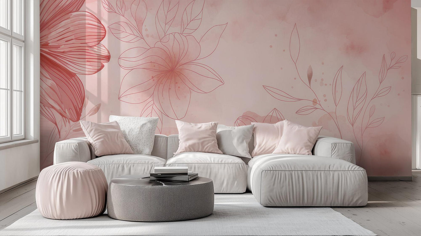 Contemporary Pink wallpaper for Bedroom