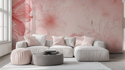 Contemporary Pink wallpaper for Bedroom
