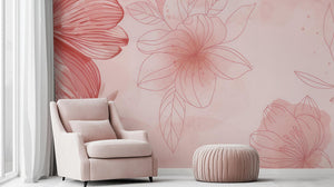 Contemporary Pink wallpaper for Bedroom