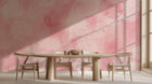Contemporary Pink wallpaper for Dining Room