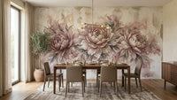 Contemporary Pink wallpaper for Dining Room