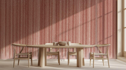 Contemporary Pink wallpaper for Dining Room