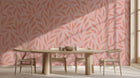 Contemporary Pink wallpaper for Dining Room