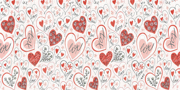 Romantik Kalp Deseni Duvar Kağıdı - Sample