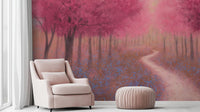 Contemporary Pink wallpaper for Living Room
