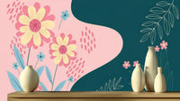 Contemporary Pink wallpaper for Living Room