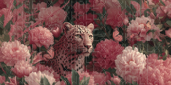 Leopar ve Blossom Duvar kağıdı - Sample