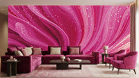 Contemporary Pink wallpaper for Living Room
