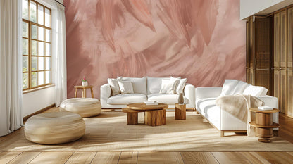 Contemporary Pink wallpaper for Living Room