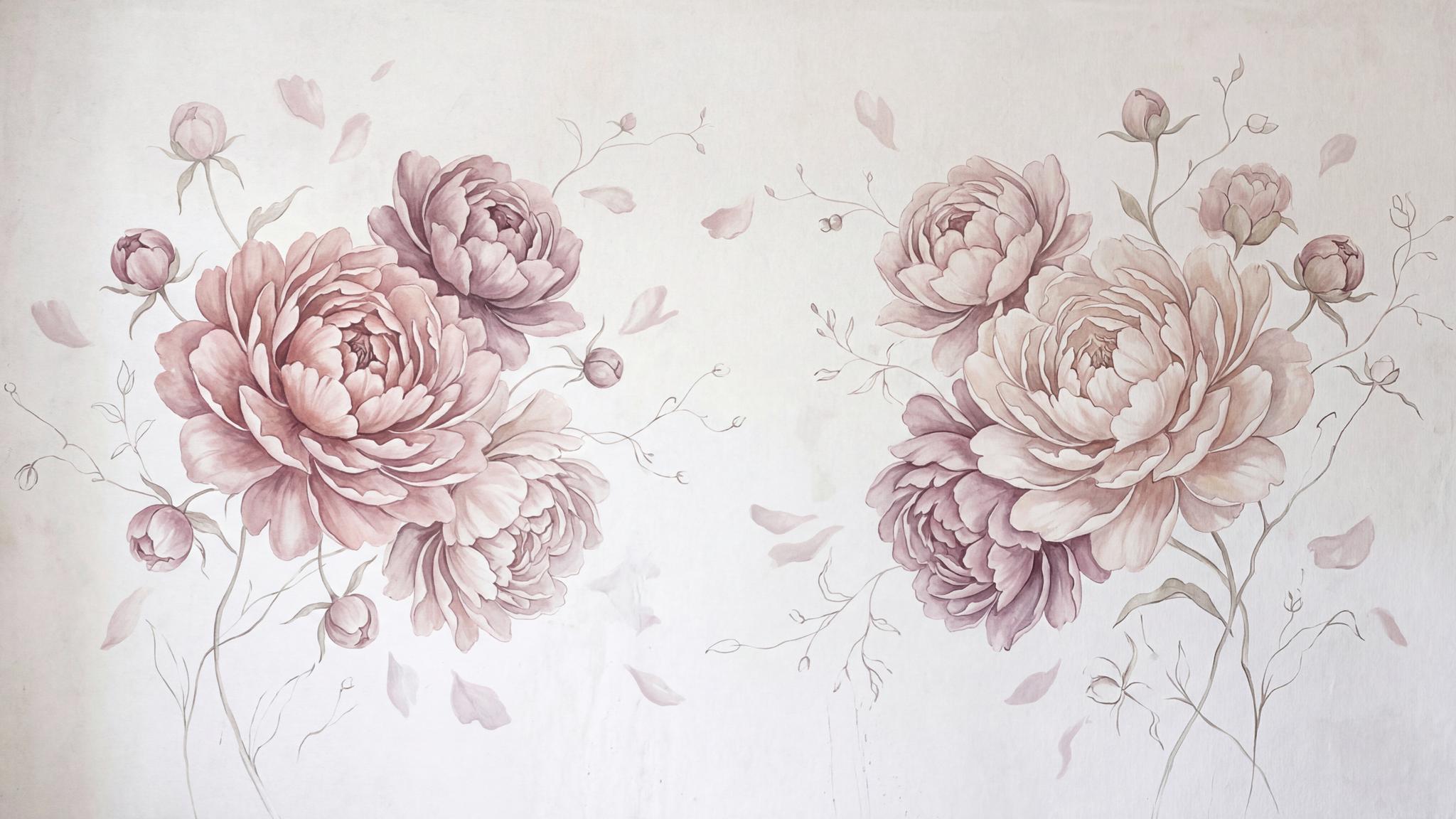 Blooming Peony Blossom Wallpaper