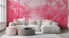 Contemporary Pink wallpaper for Living Room