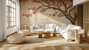 Contemporary Pink wallpaper for Living Room