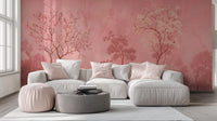 Contemporary Pink wallpaper for Living Room