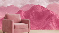 red Contemporary Pink wallpaper for Living Room