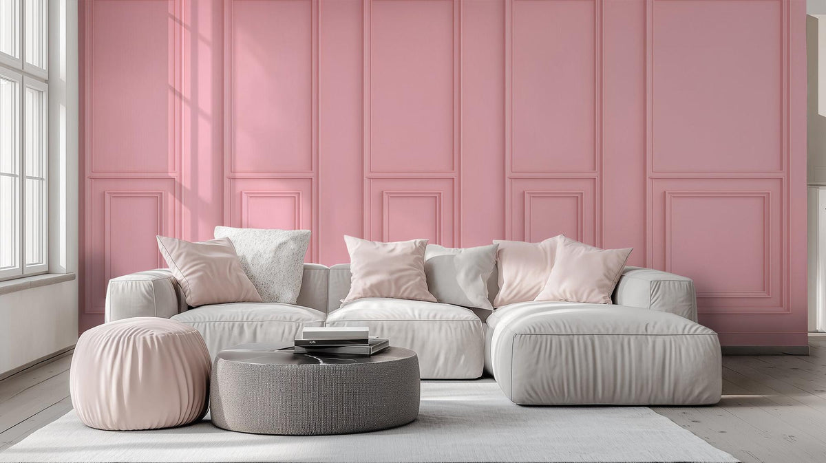 Contemporary Pink wallpaper for Living Room