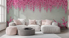Contemporary Pink wallpaper for Living Room