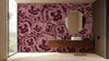 Crimson Pansy Floral Wallpaper